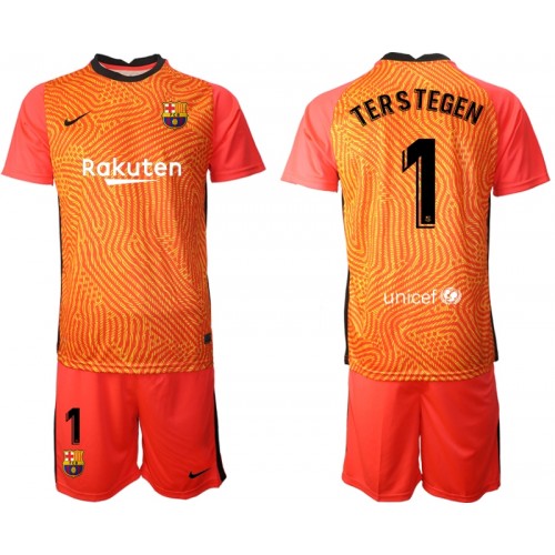 FC Barcelona Fodboldtrøjer Målmand TER Stegen 1 Børn sæt 2020/21 M003 Kort ærmer FC Barcelona Fodboldtrøjer Målmand TER Stegen 1 Børn sæt 2020/21 M003 Kort ærmer